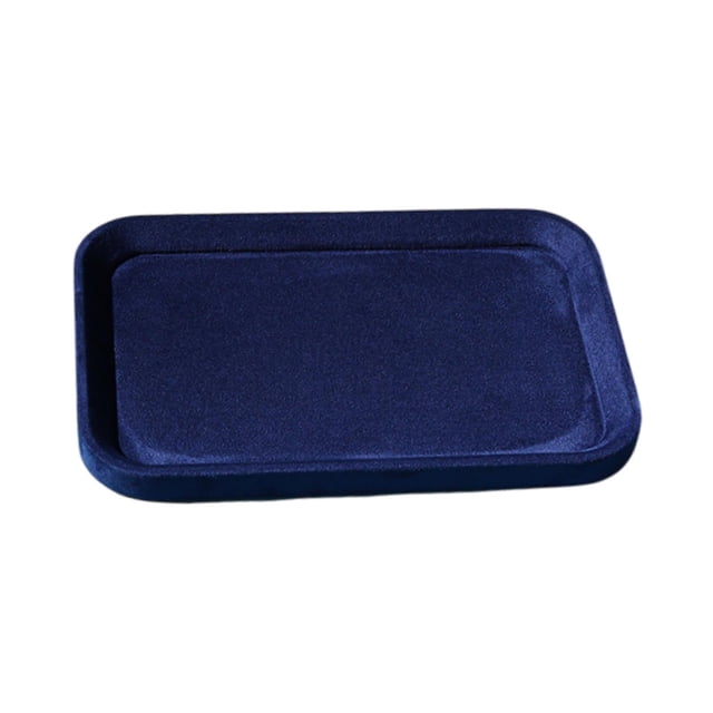 Bandeja de joyería Organizador de joyería elegante para la joyería para el hogar de escritorio Azul rectangular