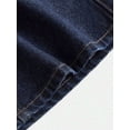 thumbnail image 6 of Womens Dark Wash Denim Mini Skirt, Y2K Style, A-Line Cut, Front Button Closure, 6 of 7