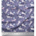 thumbnail image 1 of Soimoi Velvet Fabric Dot,Star & Unicorn Animal Fabric Prints By Yard 58 Inch Wide, 1 of 3