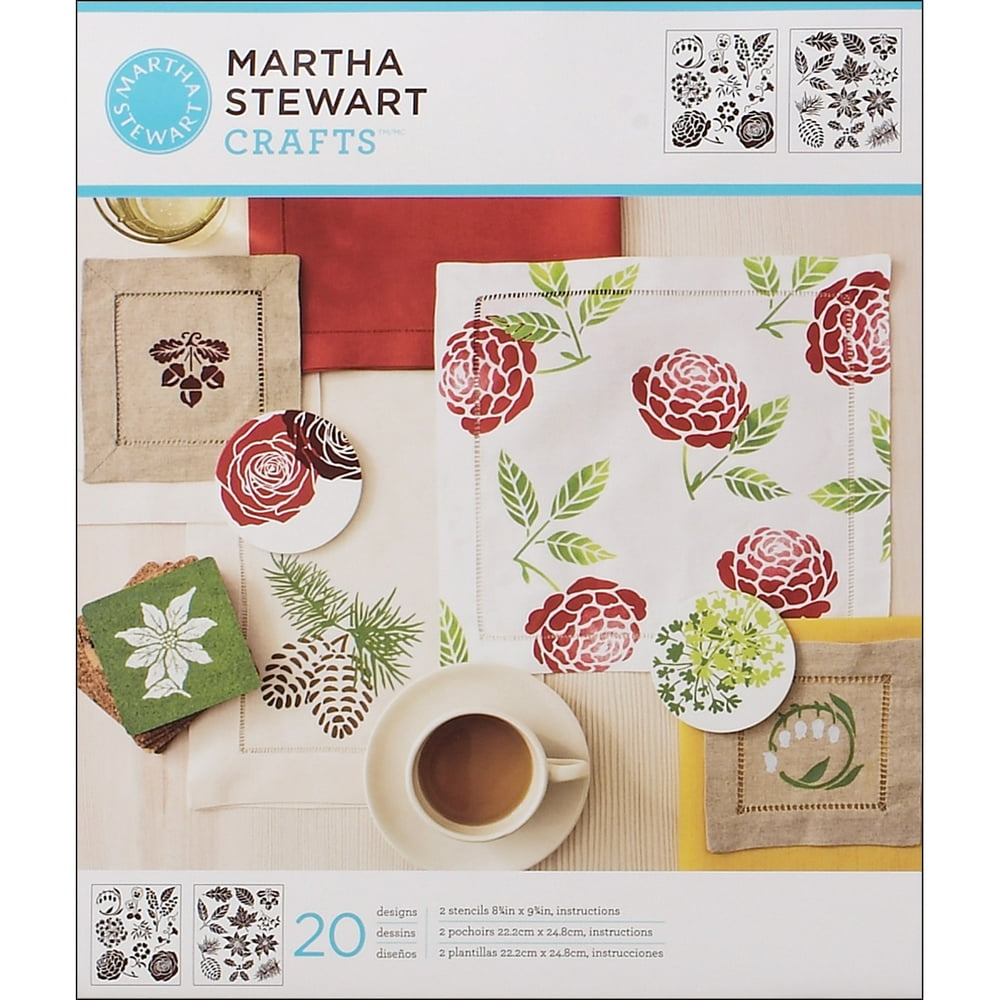 Martha Stewart Medium Stencils 2/Pkg-Four Seasons 8.75"X9.75" 20 ...