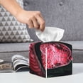 thumbnail image 6 of Cauagu Red Viper Jungle Intensity Print Tissue Box Cover,Leather Square Holder - Decorative Holder/Organizer for Bathroom, Night Stands, Office Desk & Car 5"X5"X5", 6 of 7