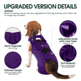 thumbnail image 5 of Kuoser Dog Surgery Recovery Suit Thigh Wound Protective Sleeve for Dog Rear Legs, Purple, L, 5 of 8