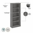 thumbnail image 3 of Pemberly Row Tall 5 Shelf Bookcase in Modern Gray - Engineered Wood, 3 of 7