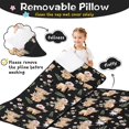thumbnail image 3 of Highland Cow and Girl Print Teens Toddler Nap Mat with Pillow, Sleeping Mat Bag for Preschool Daycare 50"x20", 3 of 6