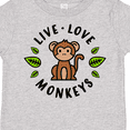 thumbnail image 4 of Inktastic Live Love Monkeys Boys or Girls Toddler T-Shirt, 4 of 5