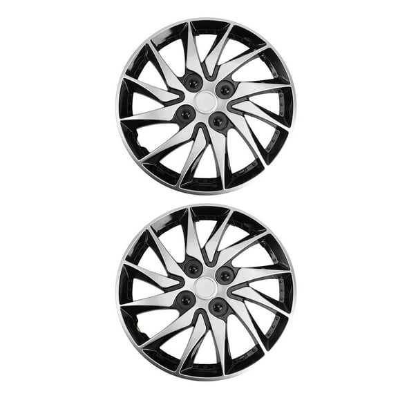 GOOHOCHY Black Wheel Hub Caps for Car Use Made of PP with Improved Design and Easy Installation 14 inch