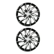 GOOHOCHY Black Wheel Hub Caps for Car Use Made of PP with Improved Design and Easy Installation 14 inch