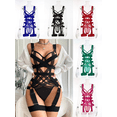 thumbnail image 3 of Conjunto de lencería sexy hueca divertida con diseño compuesto de niña con sombrero europeo y americano, 3 of 6