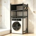 Wash Rack Washer Shelf with Side Panels-Black Carbon Steel Laundry Room Storage ...