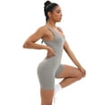 thumbnail image 2 of Unique Bargains Women's Hollow Back Full Body Shaper U Neck Shapewear Bodysuit S Gray, 2 of 6
