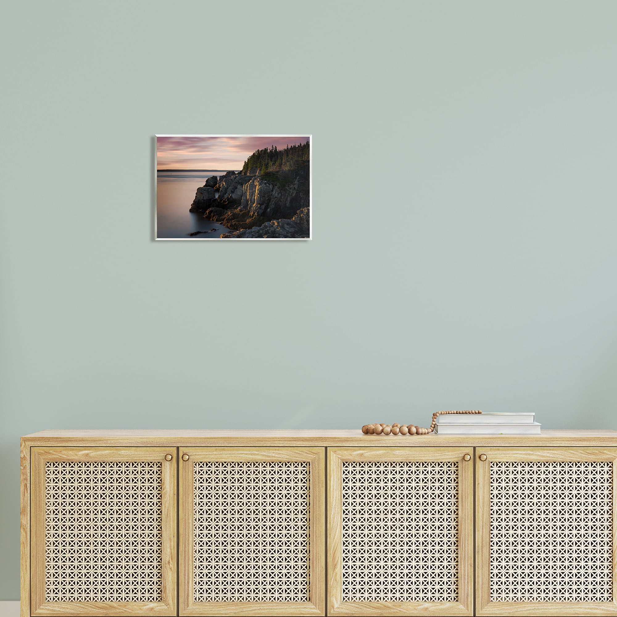 Stupell Rocky Cliff Seaside Nature Landscape Photography Wall Plaque Unframed Art Print Wall Art