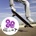 thumbnail image 4 of Soidarity Ruedas de monopatín de 51mm, rodamientos de rodillos de tabla larga, arandelas, juego de bujes de patinaje de calle, parque, deportes al aire Patinetes eléctricos Púrpura Soidarity OD020102-03, 4 of 6