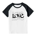 thumbnail image 4 of Sentuca Girls Valentines Tees, Comfort Fit Short Sleeve Crewneck Shirts, Sweet Fashion Casual T Shirts Size 4 Years, 4 of 8