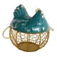 thumbnail image 3 of Cesta para huevos, porta huevos de gallina, cesta para recoger huevos con tapa de cerámica decorativa Oro, 3 of 9