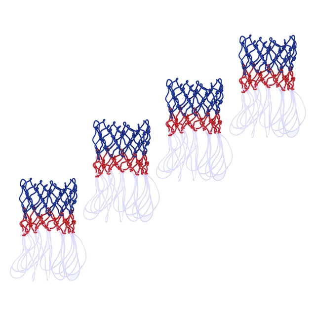 STRANDCHIC 4 Pcs Filet de Basketball Extérieur Tricolore en Nylon Robuste de Remplacement pour Paniers de Basketball