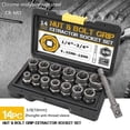 thumbnail image 2 of Nut Extractor Socket Screw Nut Extractor Remover Socket Tool Automotive Supplies,1 set of nut extractors, 2 of 5