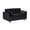 Black, variant on Cozynest 55 Inch Convertible Velvet Sofa Bed 2 Seat Loveseat with Side Pockets for Small Spaces Living Room Bedroom Apartment Guest Room