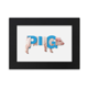 thumbnail image 1 of Cerdos,animales,productos agrícolas Marco de Fotos de escritorio imagen Arte Negro Pintura 5x7 pulgadas, 1 of 4