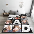 thumbnail image 4 of AISENIN Personalized Fathers Day Birthday Gifts for Dad Custom Throw Photo Blanket Customized Picture Gifts for Men, Grandpa, Dad, Father in Law, 4 of 5