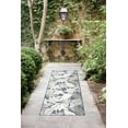thumbnail image 3 of 2x8 Water Resistant, Indoor Outdoor Runner Rugs for Patios, Hallway, Entryway, Deck, Porch, Balcony or Kitchen | Outside Area Rug for Patio | Dark Blue, Floral | Size: 2'2'' x 7'3'', 3 of 7