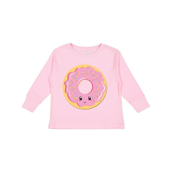 Inktastic Light Pink Donut Boys or Girls Long Sleeve Toddler T-Shirt