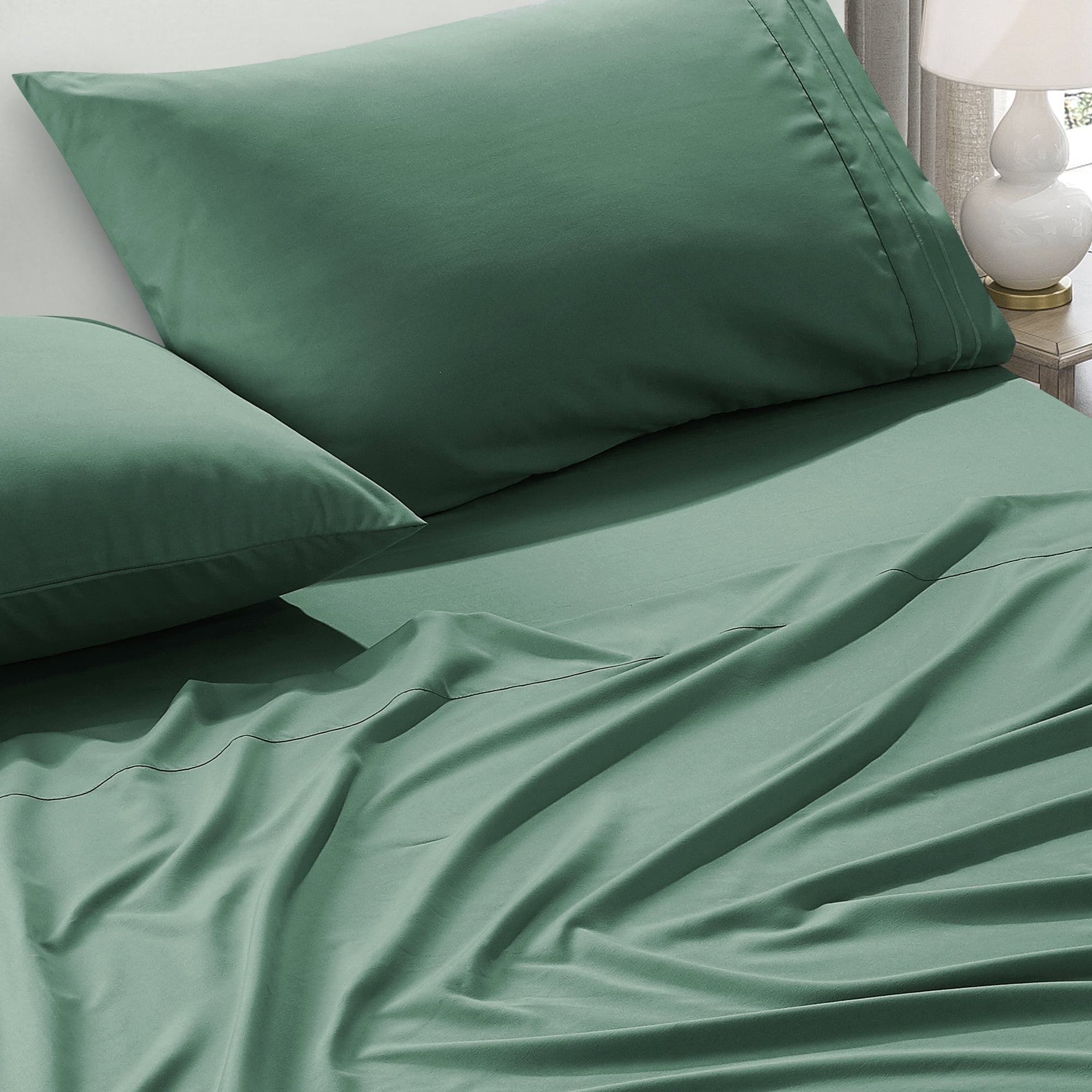 4-Piece Set Bed Sheets, Bedding with Fitted Sheet, Flat Sheet & Pillowcases