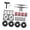 silver, variant on Precisions Steering Gullwing Skateboard Trucks 5 Inch Skateboard Truck Set With Shock Absorption For City Street Trick
