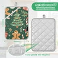 thumbnail image 6 of Yayeee Pot Holders Kitchen Heat Resistant with Pocket 7"x9.8" Cotton Oven Cooking Hot Pads, Brown Christmas Gingerbread, 6 of 7