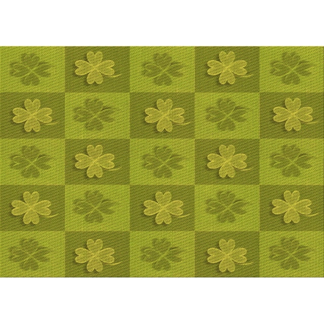 Ahgly Company Tapis Rectangulaire Lavable en Machine Intérieur Vert Transitionnel, 5 Pieds x 7 Pieds