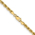 thumbnail image 5 of Auriga Fine Jewelry 14K Yellow Gold 3.75 mm Diamond-cut Rope Chain Necklace for Women 28", 5 of 7