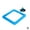 blue square, variant on Fish Feeding , Aquarium Feeding Turtle Tank Accessories Automatic Square Floating Food Feeder with Suction Cup for Betta Guppy Goldfish