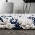 thumbnail image 3 of JONATHAN Y LONDON SHAG 2 x 8 Runner Rug, Algaida Moroccan Diamond - Beige/Navy, SHG104B-28, 3 of 8