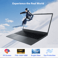 thumbnail image 4 of RNRUO 15.6" Laptop Computer, 16GB RAM 256GB SSD, Intel 6500Y with 2 Cores up to 3.4GHz, FHD Display Office 2024 WiFi5 BT5.0 Numeric Keypad Windows 11 Laptop for Business, Student, Office, Dark Gray, 4 of 12