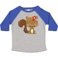 thumbnail image 3 of Inktastic Spring Animals, Cute Squirrel, Colorful Flowers Boys or Girls Toddler T-Shirt, 3 of 5
