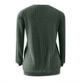 thumbnail image 3 of DuoJiaJ Women Pullover Sweaters Long Sleeve Crewneck Fall Cozy Tops Warm Sweaters with Pocket Green XL, 3 of 4