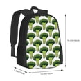 thumbnail image 2 of Balery Cute Broccoli Backpack for Men and Women - Durable 600D Oxford Cloth -Large Capacity, Water-Resistant School, Travel, and Hiking Bag, 2 of 7