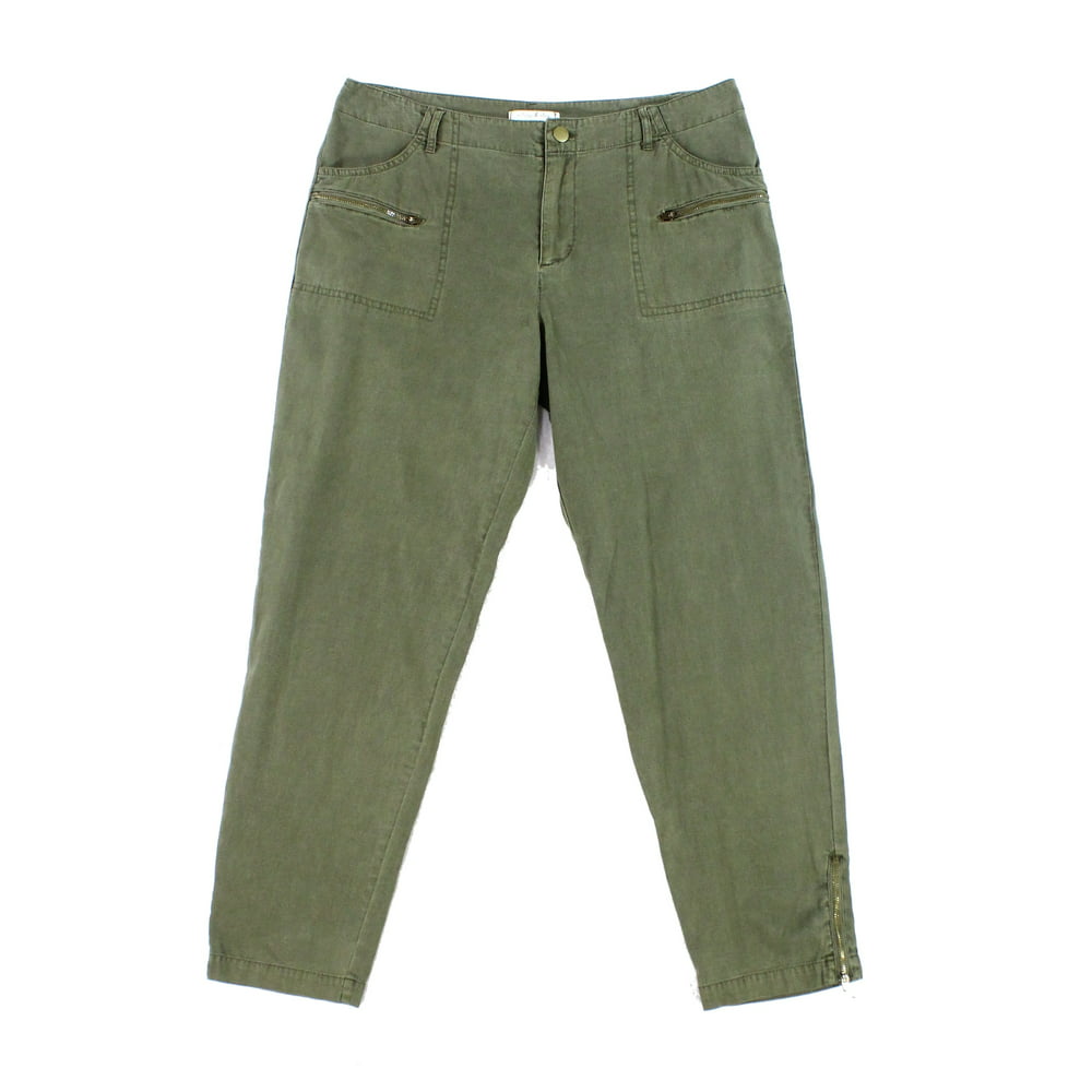 Willow & Clay - Willow & Clay NEW Green Womens Size 10 Corduroys Zipper ...
