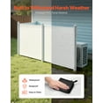 thumbnail image 5 of VEVOR 3 Panels Outdoor Privacy Screen, 50 x 50 in Air Conditioner Fence with 27.6 in Ground Stakes, Pool Equipment Enclosure, Horizontal Vinyl Privacy Fence, Ideal for Trash Can and A/C Units, White, 5 of 9