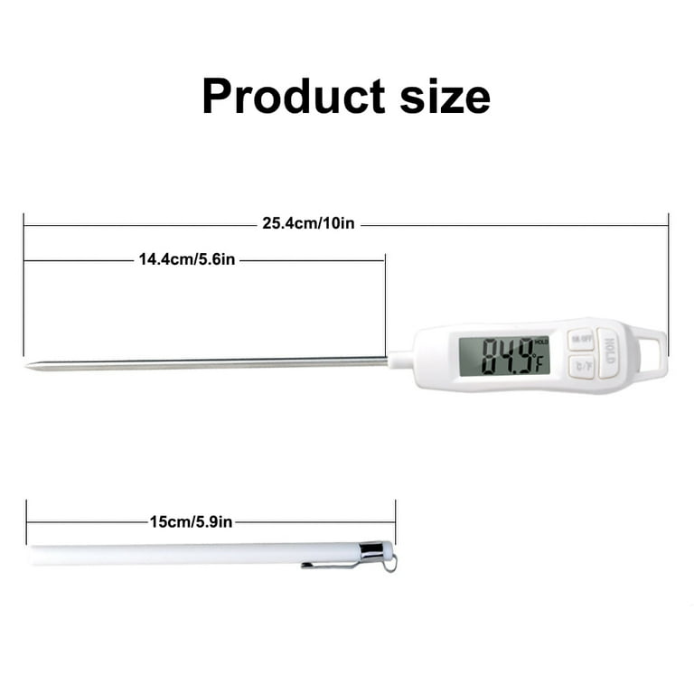TureClos Digital Cooking Temperature Probe Meter Barbeque LCD Display Meat  Food Thermometer Kitchen Tool, Red 