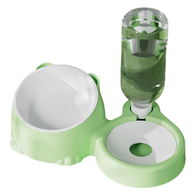 Alimentador Automático para Mascotas Set de Tazón de Plástico para Mascotas, Tazón Automático de Agua Y Alimentos, Alimentador para Mascotas Y Dispensador de Agua, Tazón de Comida para Mascotas Antide