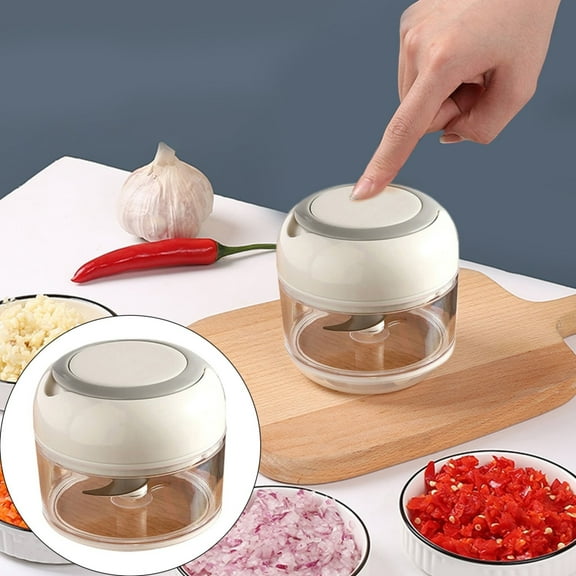 Clearance Garlic Peeler under $5,Cheers.US Food Chopper Hand Powered Portable Food Processor Manual Vegetable Slicer And Dicer Pull Mechanism Cutter For Garlic Onion Vegetable Salad Pepper