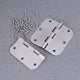 thumbnail image 3 of 2 piezas de acero inoxidable para montaje en marco frontal, bisagras para muebles, bisagras de resorte con 12 tornillos para puerta de armario de cocina, muebles, 3 of 5