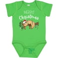 thumbnail image 3 of Inktastic Merry Christmas Cute Sloth with Santa Hat and Lights Boys or Girls Baby Bodysuit, 3 of 5