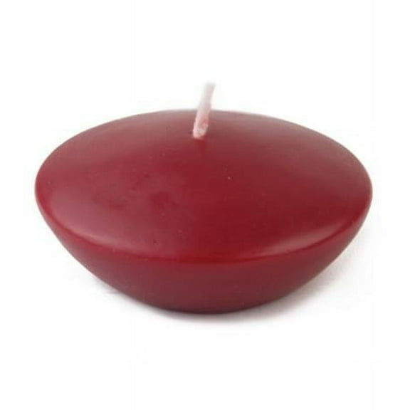 Jeco CFZ-053-6 3 in. Floating Candles, Burgundy - 72 Piece