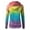 Yellow, variant on VEKDONE Tie-Dye Hoodies Jackets for Women Rainbow Print Sweatshirts Coats Plus Size Lightweight Thin Fleece Jacket Soft Drawstring Hooded Coat with Pockets Fall Fashion Clothes