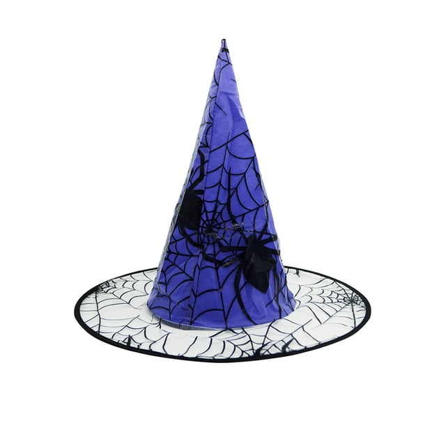 Xihbxyly Sombrero de Bruja de Halloween, Accesorio Llamativo para Fiestas, Diseño de Tela Único, Decoración de Carnaval, Accesorio de Disfraz, Fiestas de Halloween, 32 Cm de Alto, 38 Cm de Ancho, 1 P