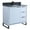 Pastel Blue, variant on Fine Fixtures Opulence Collection 36 in. W x 18 in. D x 33 in. H Bathroom Vanity in White Matte with White Ceramic Sink - Chrome hardware