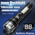 thumbnail image 5 of Gnmfd Rechargeable LED Flashlight High Lumen Handheld Super Bright USB Charging 5 Light Modes Adjustable Focus for Hiking Camping Fishing Work LED Lights for Bedroom Night Lights Plug Into Wall, 5 of 6