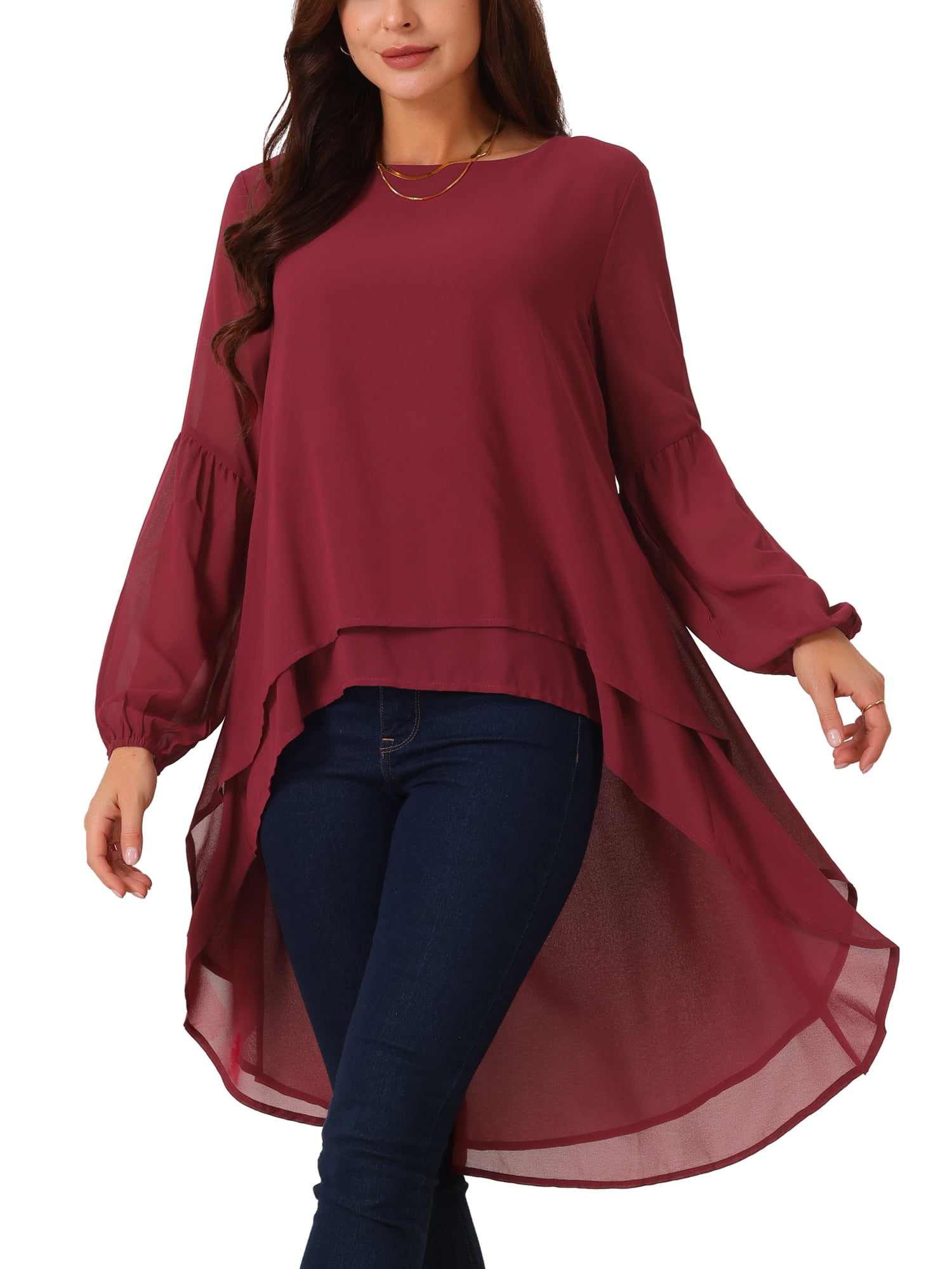 blouse high low