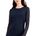 thumbnail image 2 of INC International Concepts Women's Solid Ruched Dress Blue Size X-Large, 2 of 3